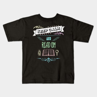 Keep Calm and Read On Vintage RC10 Kids T-Shirt